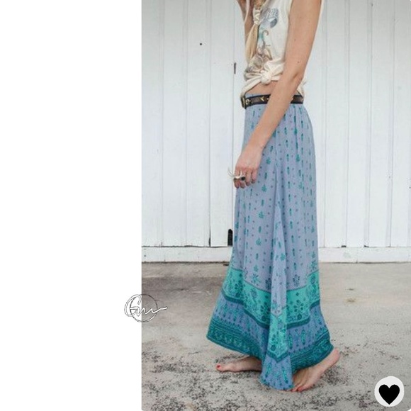 Spell (& the Gypsy Collective) Desert Wanderer Maxi Skirt - S (Aqua) AU 8/US 4 - Picture 4 of 7